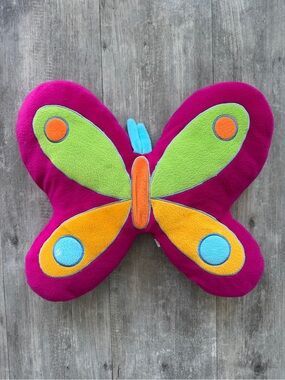 Vintage Y2K Butterfly Pillow Girls Room Decor 2000s Kidcore McBling Tween Decor